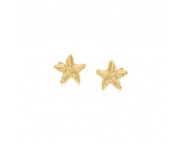 Child's 14kt Yellow Gold Starfish Stud Earrings