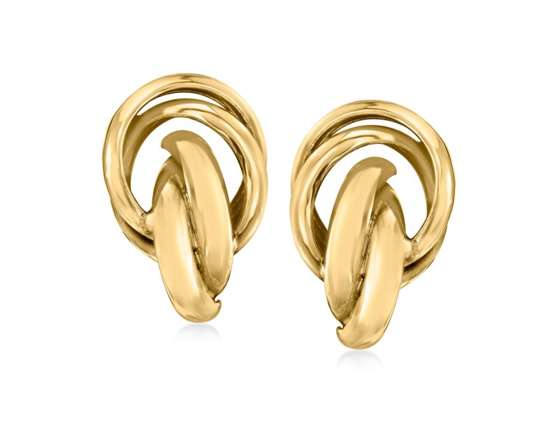 Italian Sterling Silver Knot Clip-On Earrings Italian Sterling Silver Knot Clip-On Earrings