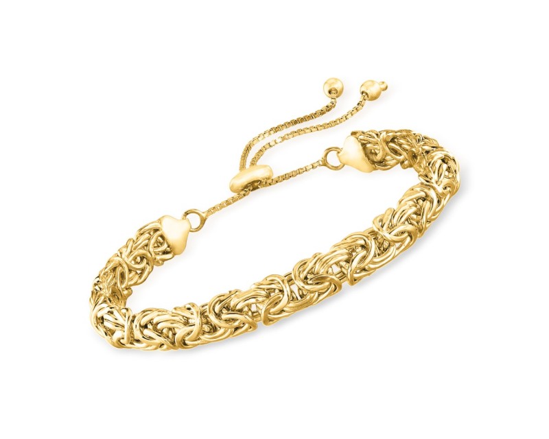 18kt Gold Over Sterling Silver Byzantine Bolo Bracelet 18kt Gold Over Sterling Silver Byzantine Bolo Bracelet