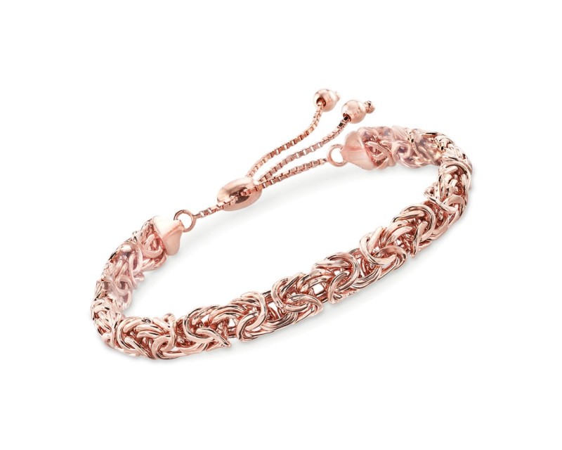 18kt Rose Gold Over Sterling Byzantine Bolo Bracelet 18kt Rose Gold Over Sterling Byzantine Bolo Bracelet