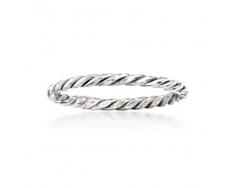 18kt White Gold Rope Ring