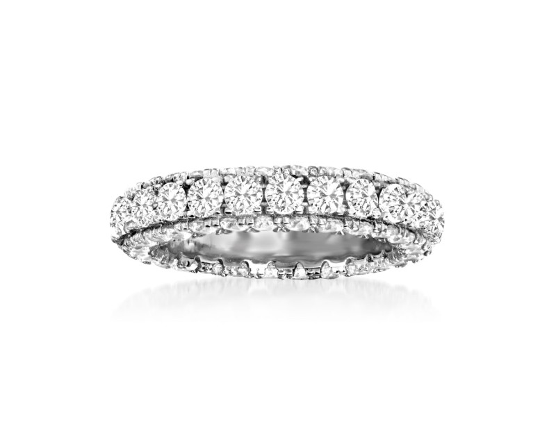 5.00 ct. t.w. CZ Eternity Band in Sterling Silver 5.00 ct. t.w. CZ Eternity Band in Sterling Silver