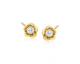 Child's .10 ct. t.w. CZ Stud Earrings in 14kt Yellow Gold