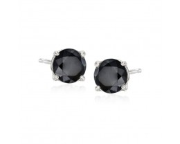 1.00 ct. t.w. Black Diamond Stud Earrings in Sterling Silver