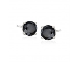 1.00 ct. t.w. Black Diamond Stud Earrings in Sterling Silver