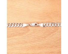 Men's 5mm Sterling Silver Curb-Link Chain Necklace. 22"