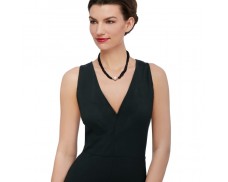 12-14mm Cultured Pearl and 183.00 ct. t.w. Black Spinel Bead Necklace in 14kt Yellow Gold. 18"