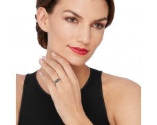 1.00 ct. t.w. Black Diamond Three-Stone Ring in Sterling Silver