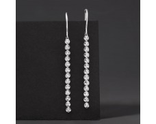 .50 ct. t.w. Diamond Linear Drop Earrings in Sterling Silver