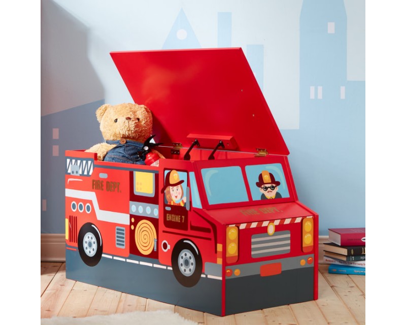 Child's "Little Fire Fighters" Wooden Toy Chest Child's "Little Fire Fighters" Wooden Toy Chest